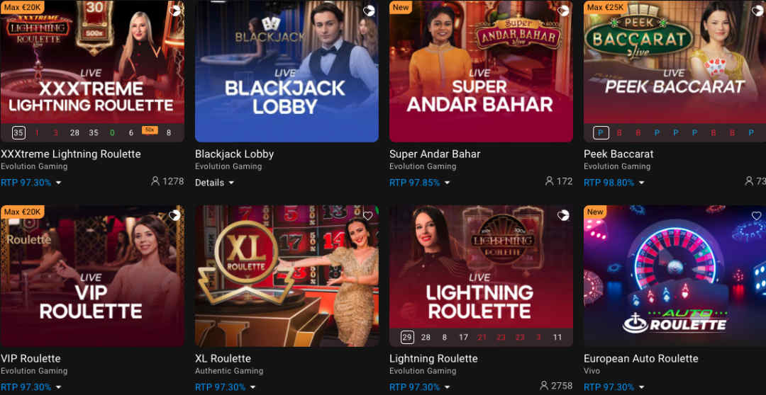 Cloudbet Casino Table Games