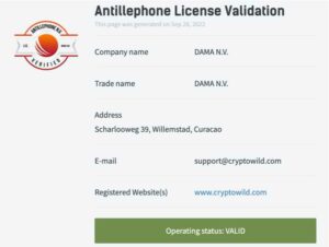 Лицензия крипто казино CryptoWild