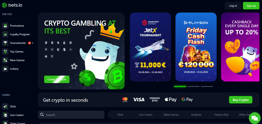 Bets.io home