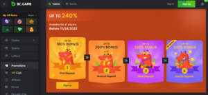 BC Games casino bonus