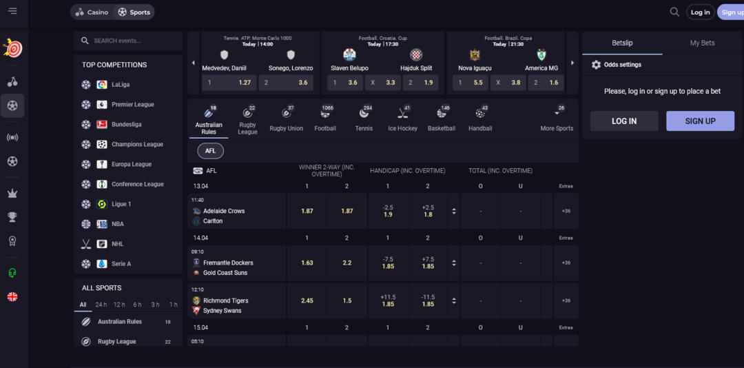 CryptoLeo Casino Sportsbook