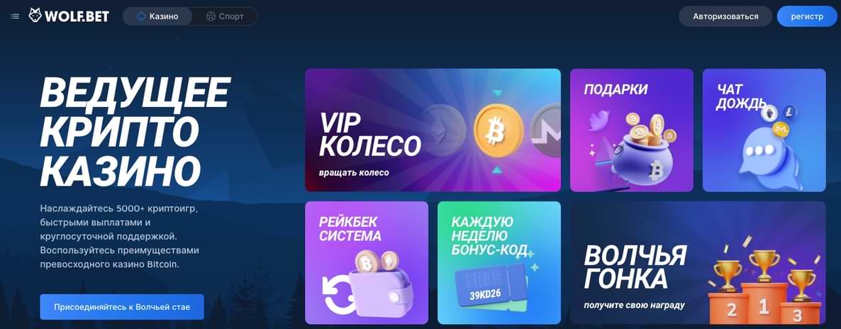 Wolfbet крипто казино